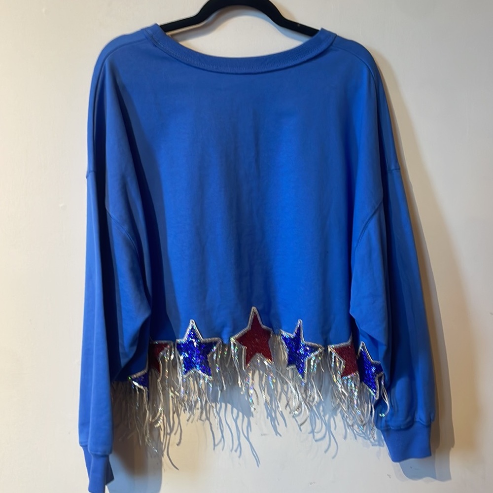 Peach Love California Blue Top Size Large - Picture 2 of 6